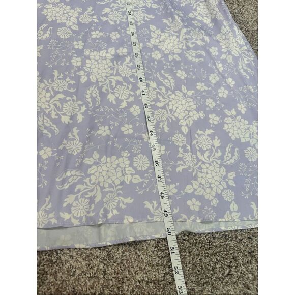 Summersalt The Cinched Waist Caftan Dress vintage floral lavender Maxi Boho M - Picture 9 of 14